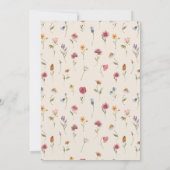 Dîner de répétition Fleur sauvage Boho Invitation (Dos)