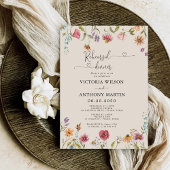 Dîner de répétition Fleur sauvage Boho Invitation