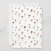 Dîner de répétition fleur sauvage Invitation (Dos)