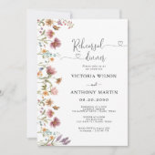 Dîner de répétition fleur sauvage Invitation (Devant)