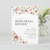 Dîner de répétition fleur sauvage Invitation (Debout devant)