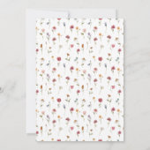 Dîner de répétition fleur sauvage Invitation (Dos)