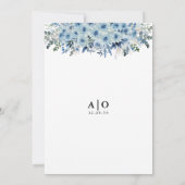 Dîner de répétition Floral Boho bleu Invitation (Dos)