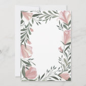 Dîner de répétition Floral Greenersal Invitations (Dos)