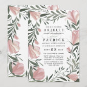 Dîner de répétition Floral Greenersal Invitations (Devant / Derrière)