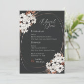 Dîner de répétition florale élégant Invitation (Debout devant)