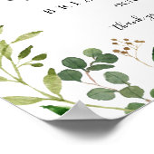 Dîner de répétition florale Eucalyptus Affiche de (Coin)