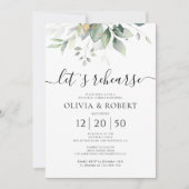 Dîner de répétition florale Eucalyptus Invitation (Devant)