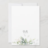 Dîner de répétition florale Eucalyptus Invitation (Dos)