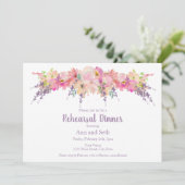 Dîner de répétition florale mariage Invitation (Debout devant)