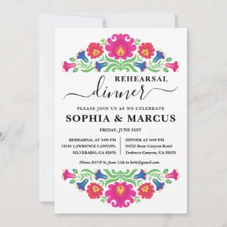 Dîner de répétition florale mexicaine Invitation