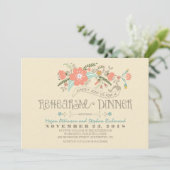 Dîner de répétition florale mignonne invitation (Debout devant)
