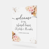 Dîner de répétition florale Symbole acrylique de b (Angle)