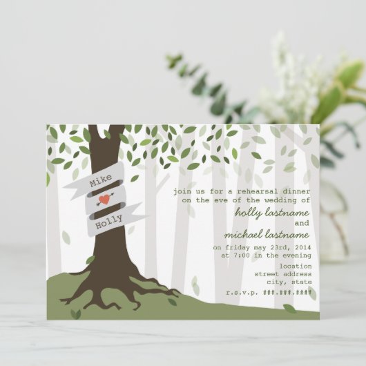 Dîner de répétition forêt / forêt Invitation (Debout devant)