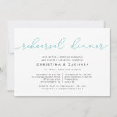 Dîner de répétition Gin Lane Invitation | Aqua (Devant)