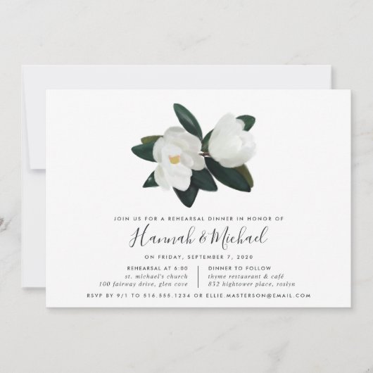 Dîner de répétition Grandiflora Invitation (Devant)