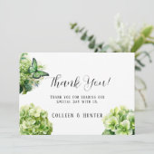 Dîner de répétition Green Hydrangea Merci Cartes (Debout devant)