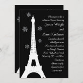 Dîner de répétition hiver à Paris Invitation (Devant / Derrière)