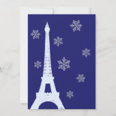 Dîner de répétition hiver à Paris Invitation indig (Dos)