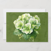 Dîner de répétition Hydrangea vert - Carte RSVP (Dos)