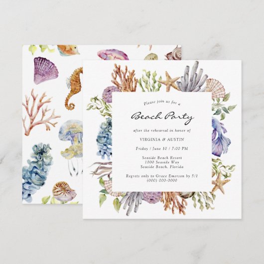 Dîner de répétition Invitation (Devant / Derrière)