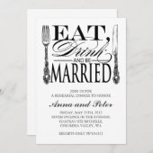 Dîner de répétition Invitation (Devant / Derrière)