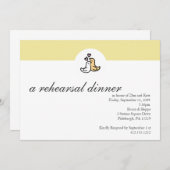 Dîner de répétition Invitation (Devant / Derrière)