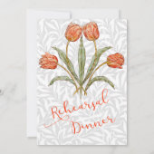 Dîner de répétition Invitation Fleur Vintage (Dos)