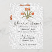 Dîner de répétition Invitation Fleur Vintage (Devant / Derrière)