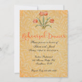 Dîner de répétition Invitation Fleur Vintage (Devant)