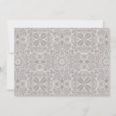 Dîner de répétition Invitation Grey Burlap & Dente (Dos)