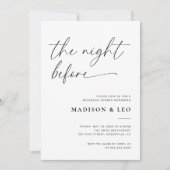 Dîner De Répétition Invitation La Nuit Avant (Devant)