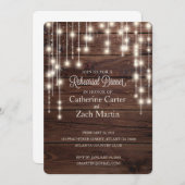 Dîner de répétition Invitation léger Rustic Wood B (Devant / Derrière)