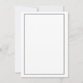 Dîner de répétition Invitation minimaliste (Dos)