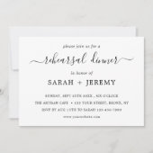 Dîner de répétition Invitation Modèle 01 (Devant)