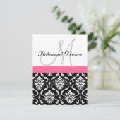 Dîner de répétition Invitation Monogramme Damask P (Debout devant)