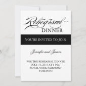 Dîner de répétition Invitation Noir et blanc Simpl (Devant)
