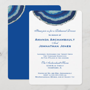 Dîner de répétition Invitation   Porte bleue de la