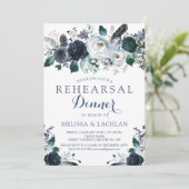 Dîner de répétition Invitations Marine Peonies Mar (Debout devant)