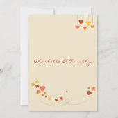 Dîner de répétition Love Tree Hearts Invitation (Dos)