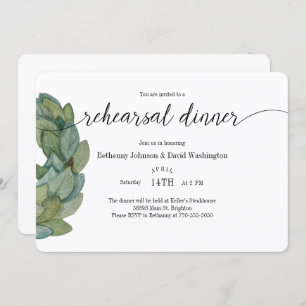 Dîner de répétition Magnolia Wreath Invitation