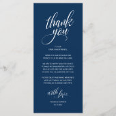 Dîner de répétition mariage Carte de remerciements (Devant)