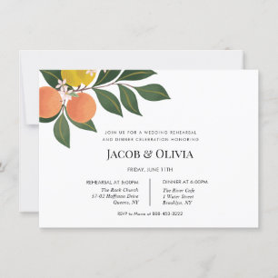 Dîner de répétition Mariage Citrus invitation