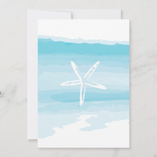 Dîner de répétition Mariage de plage Invitation (Dos)