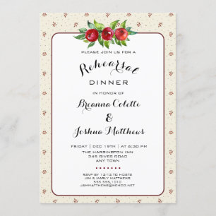Dîner de répétition Mariage de vacances Invitation
