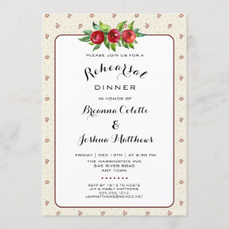 Dîner de répétition Mariage de vacances Invitation