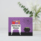 Dîner de répétition Mariage d'Halloween Invitation (Debout devant)