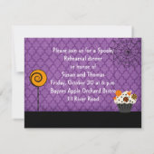 Dîner de répétition Mariage d'Halloween Invitation (Dos)