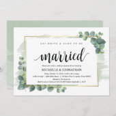 Dîner de répétition Mariage Eucalyptus Invitation (Devant / Derrière)