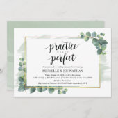 Dîner de répétition Mariage Eucalyptus Invitation (Devant / Derrière)